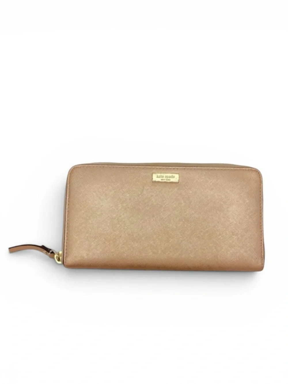 Kate Spade Leather Rose Gold Accordion Wallet